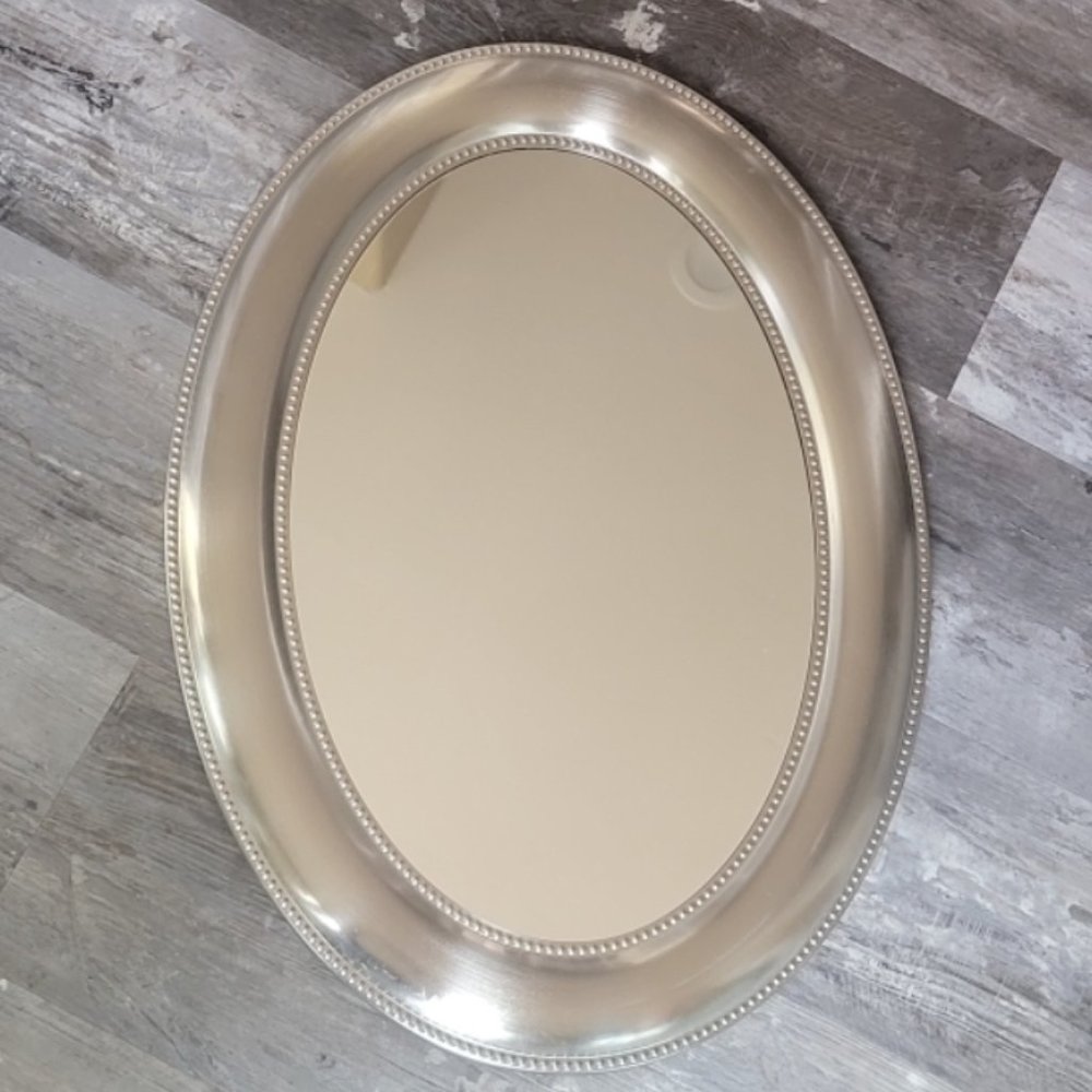 Silverwood Products Silver Framed Oval Mirror
